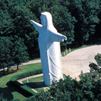 Statue of Christ of the Ozarks Arial View